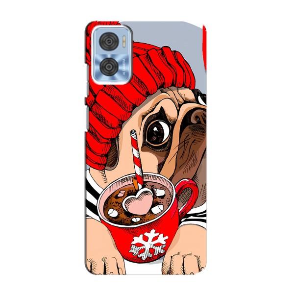 Чохли з собаками для Motorola MOTO E22 (VPrint) – Песик в шапці