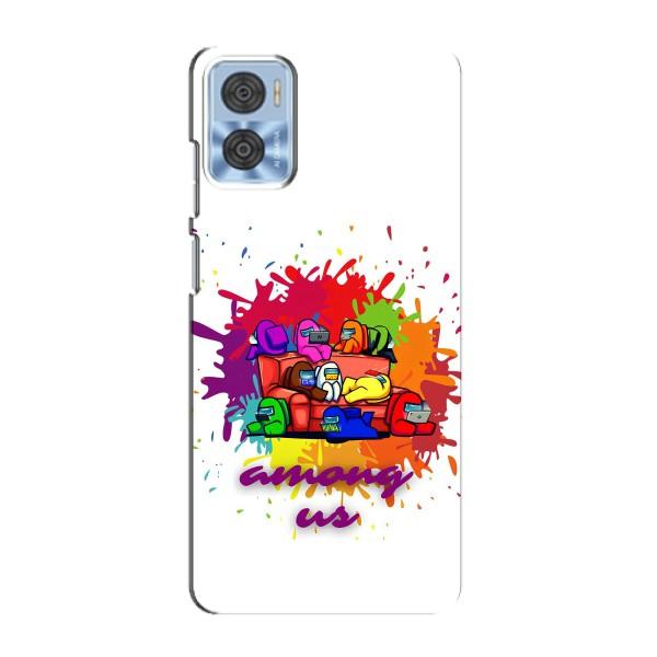 Чохли Амонг Ас для Motorola MOTO E22 (AlphaPrint) – Яскравий АмонгАс