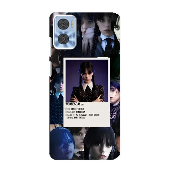 Чохли Венсдей на Motorola MOTO E22 Уенсдей (AlphaPrint) – колаж Венздей