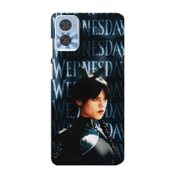 Чохли Венсдей на Motorola MOTO E22 Уенсдей (AlphaPrint) – Венздей кішка