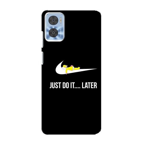 Чехол с логотипом Найк на Motorola MOTO E22 – Nike just do it