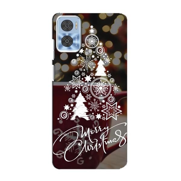 Рождественские Чехлы для Motorola MOTO E22 (VPrint) – Елочка узорная