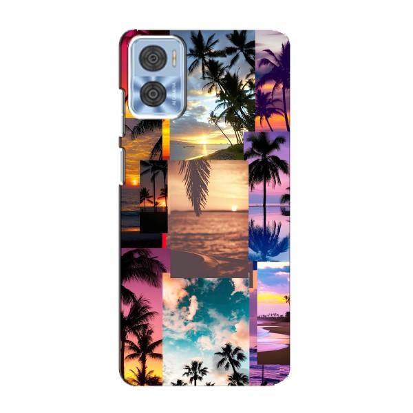 Силиконовый чехол с КАРТИНКАМИ лето для Motorola MOTO E22 (AlphaPrint) – Летний отпуск