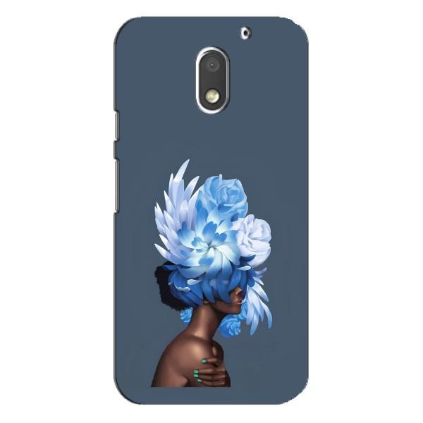 Чехлы (ART) Цветы на Motorola MOTO E3 (VPrint) – Цветы на голове