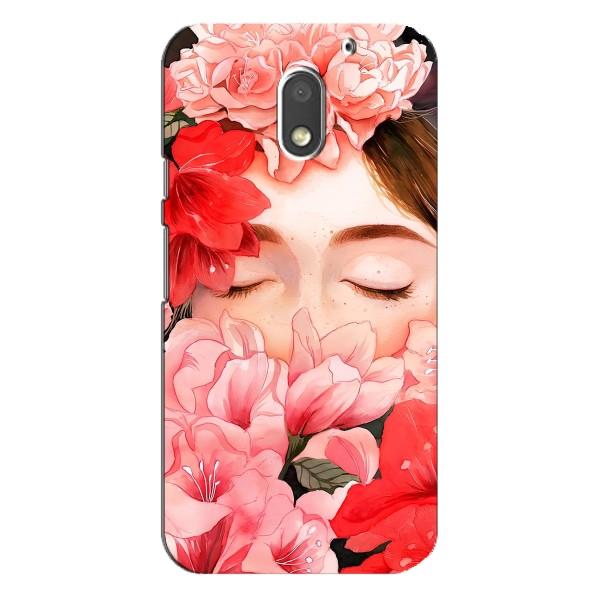 Чехлы (ART) Цветы на Motorola MOTO E3 (VPrint) – Глаза в цветах