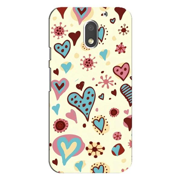 Чехлы для любимой на Моторола MOTO E3 (VPrint) – Сердечки