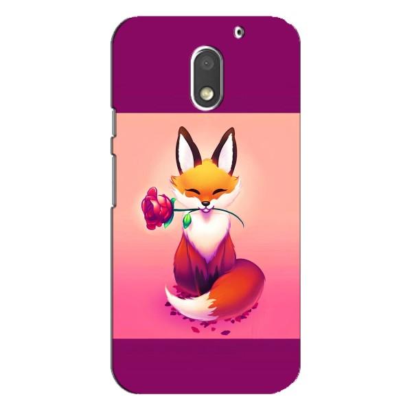 Чохли з картинкою Лисичка для Motorola MOTO E3 (VPrint) – Лиса з трояндою