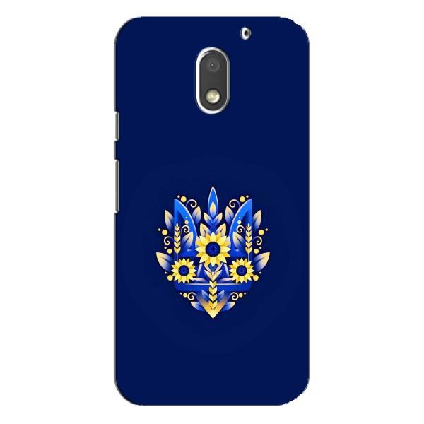 Чохли для Motorola MOTO E3 Укр. Символіка (AlphaPrint) – Квітковий Герб