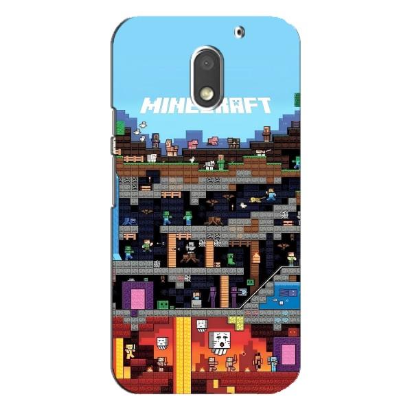 Чохол Майнкрафт на Motorola MOTO E3 (AlphaPrint) Minecraft – фон Minecraft