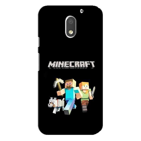 Чохол Майнкрафт на Motorola MOTO E3 (AlphaPrint) Minecraft – герої Minecraft