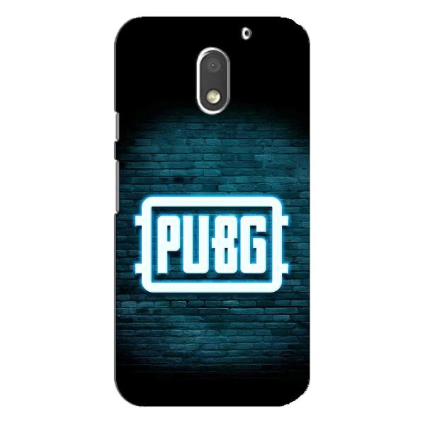 Чеjхол PUBG для Моторола MOTO E3 (AlphaPrint) – Лого PUBG