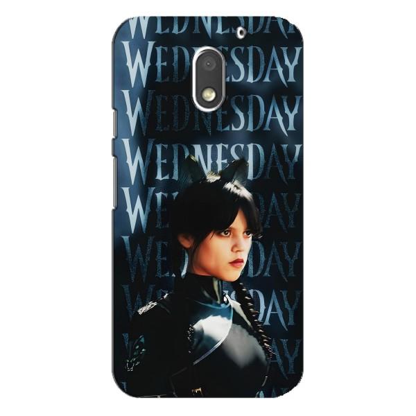 Чохли Венсдей на Motorola MOTO E3 Уенсдей (AlphaPrint) – Венздей кішка