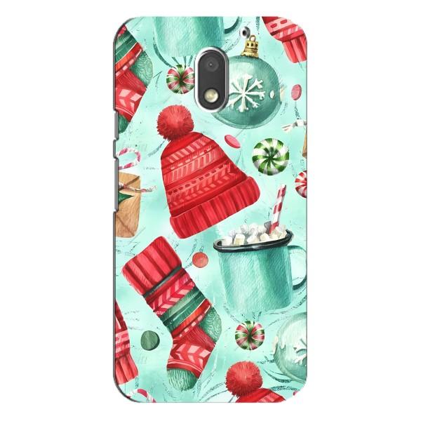 Новогодние Чехлы для Мото Е3 (VPrint) – Одежда НГ