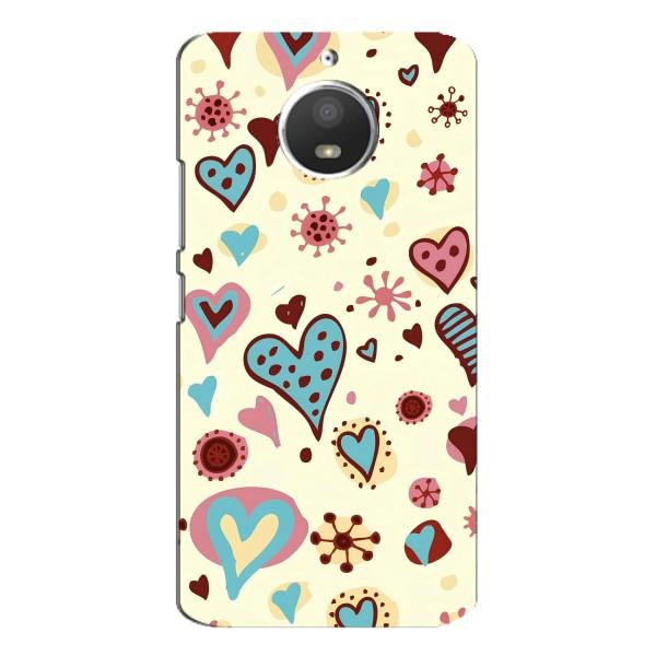 Чехлы для любимой на Моторола МОТО Е4 (VPrint) – Сердечки