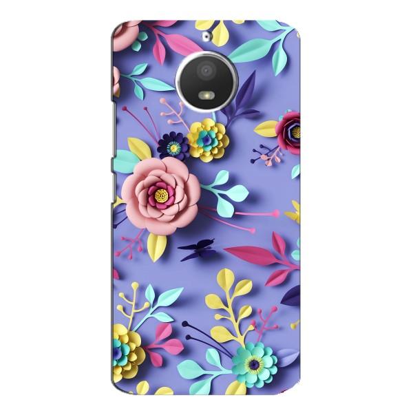 Чехлы с Цветами для Motorola MOTO E4 (VPrint) – Цветочный дизайн
