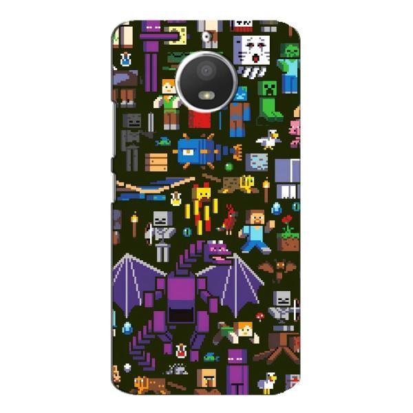 Чехол Майнкрафт на Motorola MOTO E4 (AlphaPrint) Minecraft – Коллаж Майнкрафт