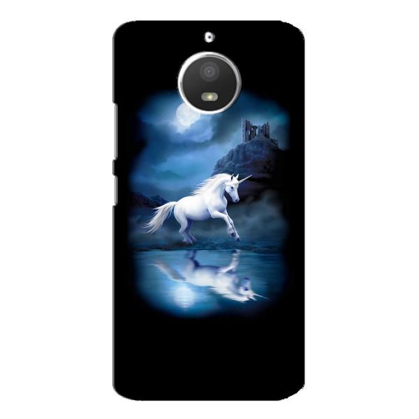 Чехол для Мото Е4 - (Единорожки - Новинки) (AlphaPrint) – Единорог