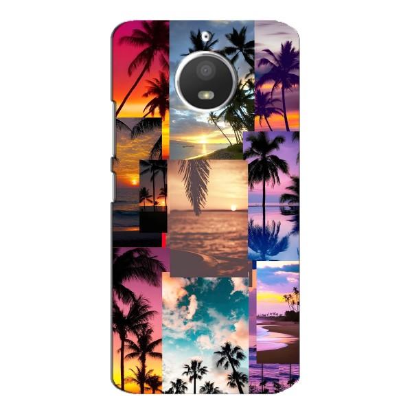Силиконовый чехол с КАРТИНКАМИ лето для Motorola MOTO E4 (AlphaPrint) – Летний отпуск