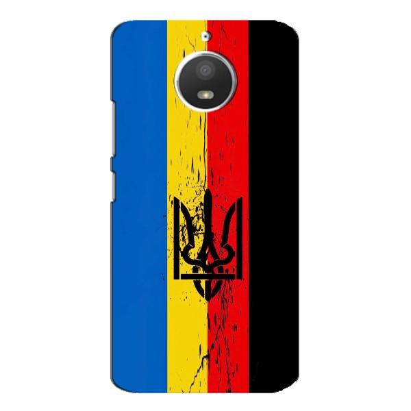 Украинские Чехлы для Motorola MOTO E4 с картинкой УПА (AlphaPrint) – Прапор УПА