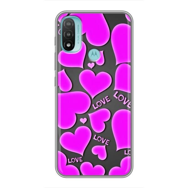 Чехлы для любимой на Мото Е40 (VPrint) – Pink hearts