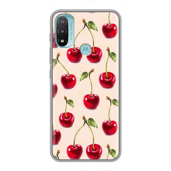 Чехлы с Фруктами для Motorola MOTO E40 (VPrint) – Вишня