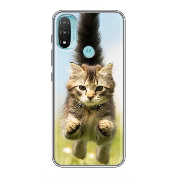 Чехлы с Котиками для Motorola MOTO E40 (VPrint) – Прыжок кота