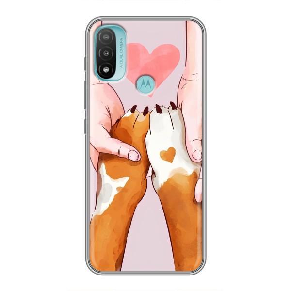 Чехлы с собаками для Motorola MOTO E40 (VPrint) – Любовь к собакам