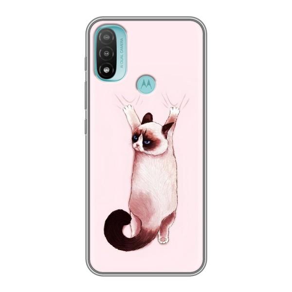 Чехол на Мото Е40 с Котами (VPrint) – Котик падает