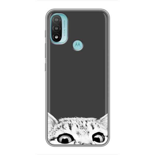 Чехол на Мото Е40 с Котами (VPrint) – Выглядывает кот