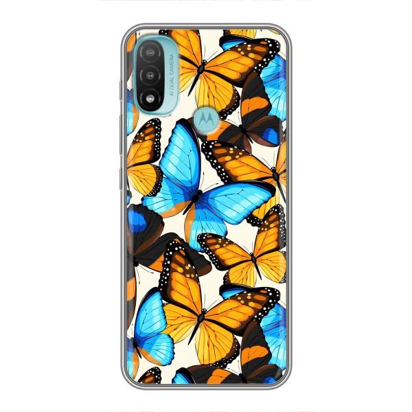 Чохол з принтом для Моторола МОТО Е40 - (Прикольні) (AlphaPrint) – Яскраві метелики