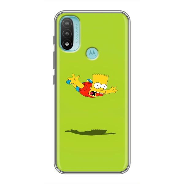 Чехол с Симпсонами для Motorola MOTO E40 (VPrint) – Барт Симпсон