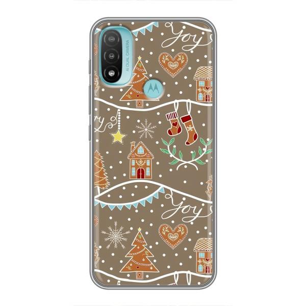 Новогодние, Праздничные Чехлы для Motorola MOTO E40 - 2024 год – Новогодние пряники