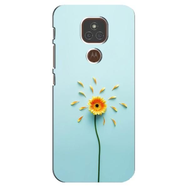 Чехлы с Цветами для Motorola MOTO E7 Plus (VPrint) – Желтый цветок