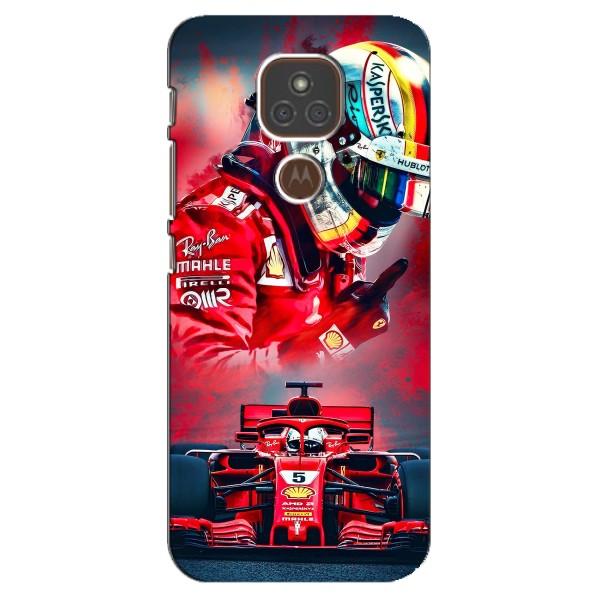 Чехлы с Машинами на Мото Е7 Плюс (VPrint) – Гонщик