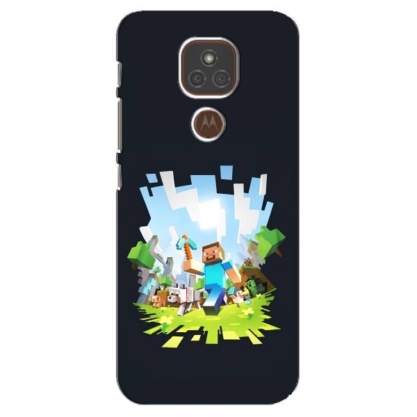 Чохол Майнкрафт на Motorola MOTO E7 Plus (AlphaPrint) Minecraft – персонажі Minecraft