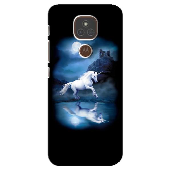 Чехол для Мото Е7 Плюс - (Единорожки - Новинки) (AlphaPrint) – Единорог