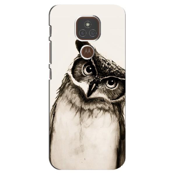 Чохол з пташками на Motorola MOTO E7 Plus (VPrint) – Сова