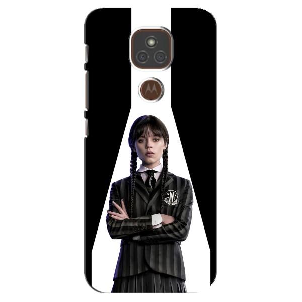 Чехлы Венсдей на Motorola MOTO E7 Plus Уэнсдей (AlphaPrint) – W-Wednesday