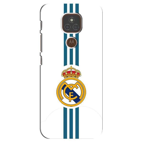 ФК Реал Мадрид чехлы для Motorola MOTO E7 Plus (AlphaPrint) – Реал Мадрид на белом