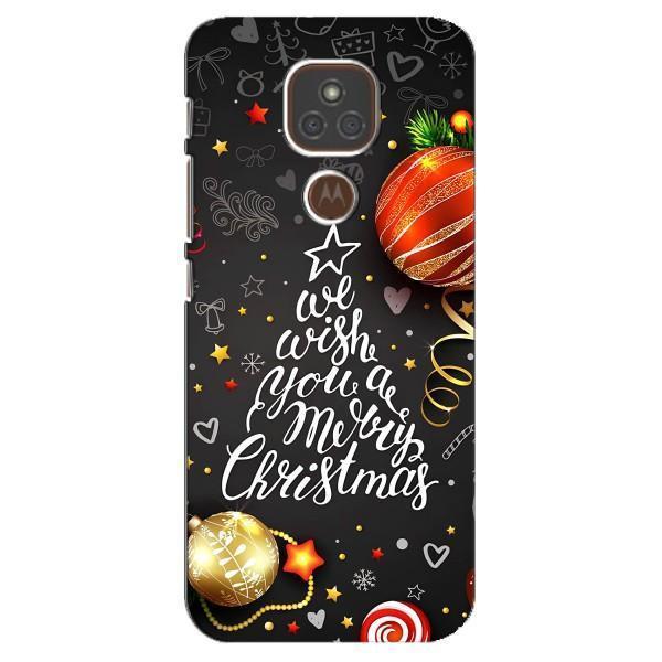 Рождественские Чехлы для Motorola MOTO E7 Plus (VPrint) – Елочка
