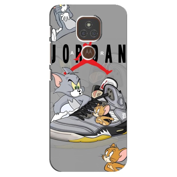 Силиконовый Чехол Nike Air Jordan на Моторола Мото Е7 Плюс – Air Jordan