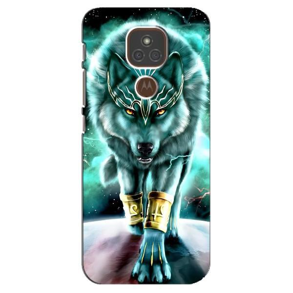 Защитные чехлы для Мото Е7 Плюс (AlphaPrint) (ХИТ продаж) ВОЛК – Яркий волк