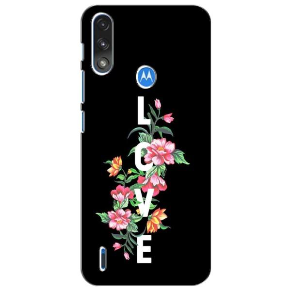 Чехлы для любимой на Моторола Мото е7і / е7 павер (VPrint) – Квіти LOVE