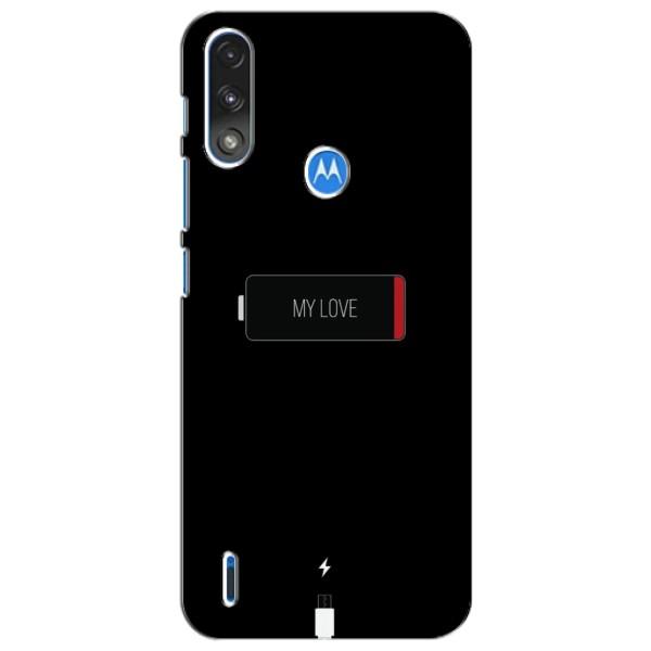 Чехлы для любимой на Моторола Мото е7і / е7 павер (VPrint) – Love battery
