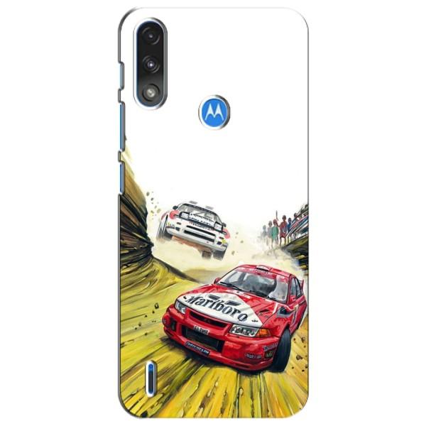 Чехлы с Машинами на Моторола Мото е7і / е7 павер (VPrint) – Гоночные Тачки