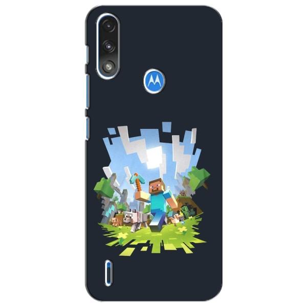 Чохол Майнкрафт на Motorola Moto E7i / E7 Power (AlphaPrint) Minecraft – персонажі Minecraft