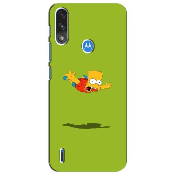 Чехол с Симпсонами для Motorola Moto E7i / E7 Power (VPrint) – Барт Симпсон
