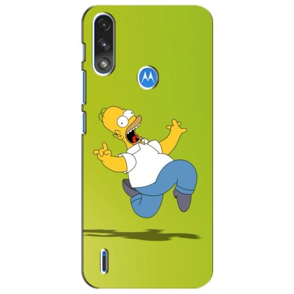 Чехол с Симпсонами для Motorola Moto E7i / E7 Power (VPrint) – Гомер Симпсон