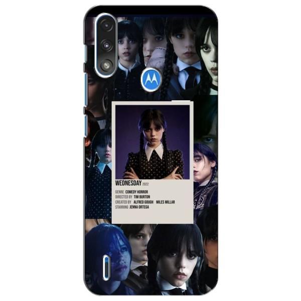 Чохли Венсдей на Motorola Moto E7i / E7 Power Уенсдей (AlphaPrint) – колаж Венздей