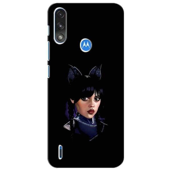 Чохли Венсдей на Motorola Moto E7i / E7 Power Уенсдей (AlphaPrint) – серйозна Венздей